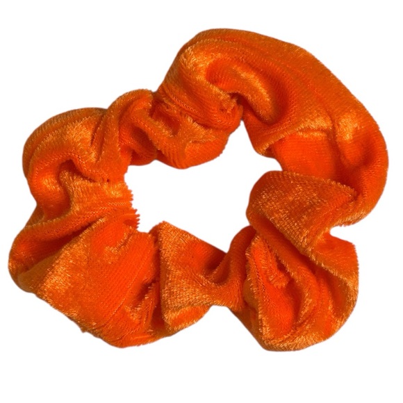 Forever 21 5-Piece Set of Neon Scrunchies Hair Ties Orange Yellow Green NWOT - Picture 4 of 7